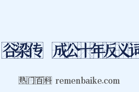 谷梁传·成公十年反义词是什么意思的图片